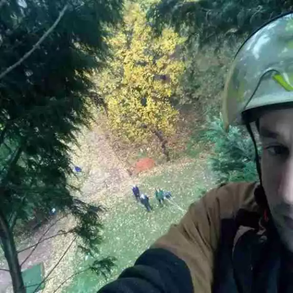 Heartbreaking: See the Final Selfie This Tree Surgeon Took From a Tree Top Before He Fell to His Death